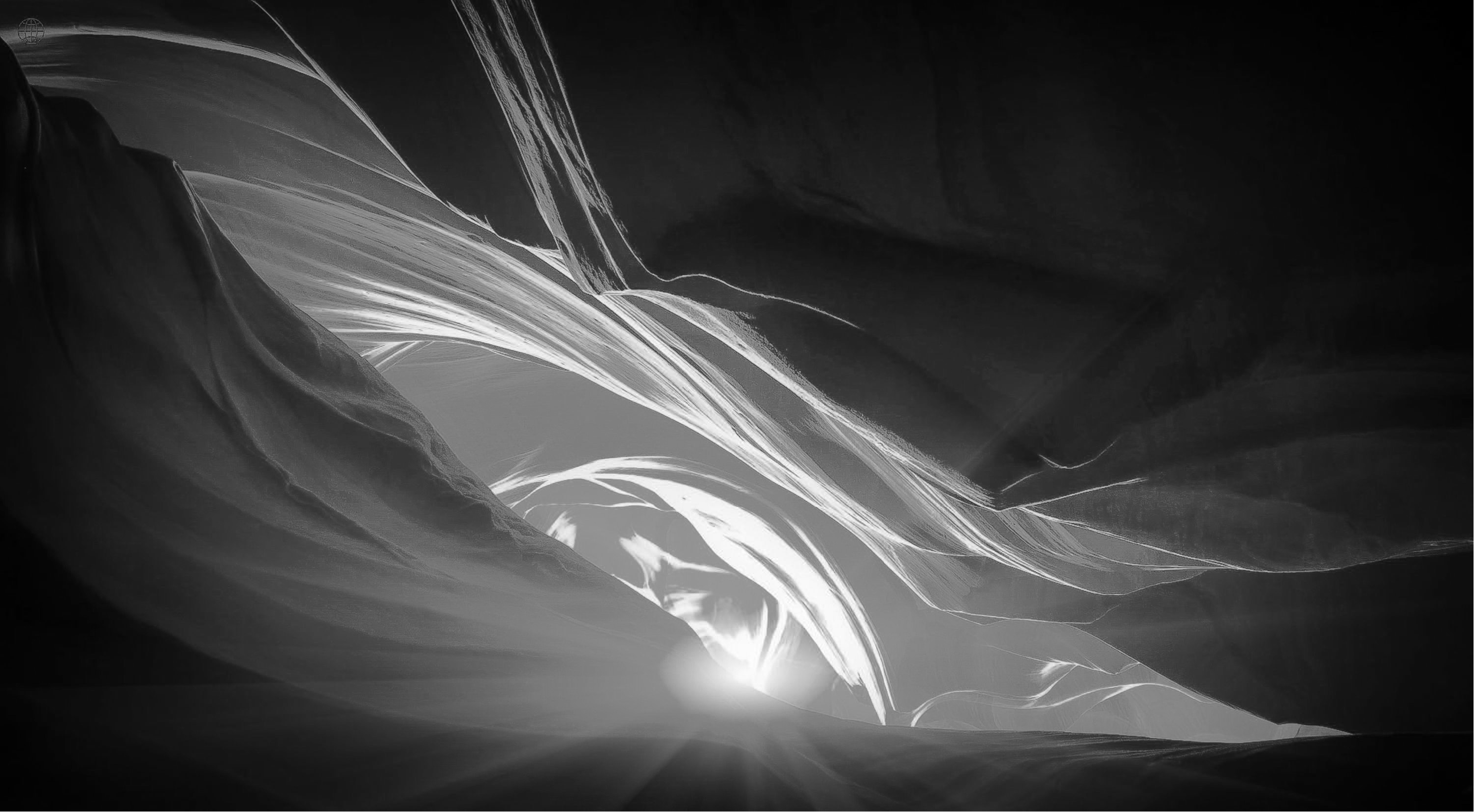 Abstract monochrome communication artwork
